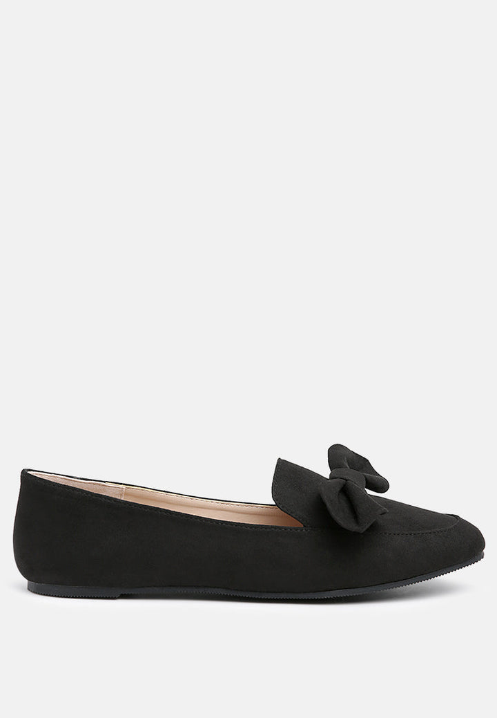 remee front bow loafers by ruw#color_black