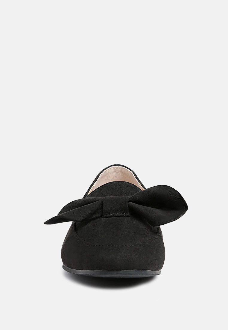 remee front bow loafers by ruw#color_black