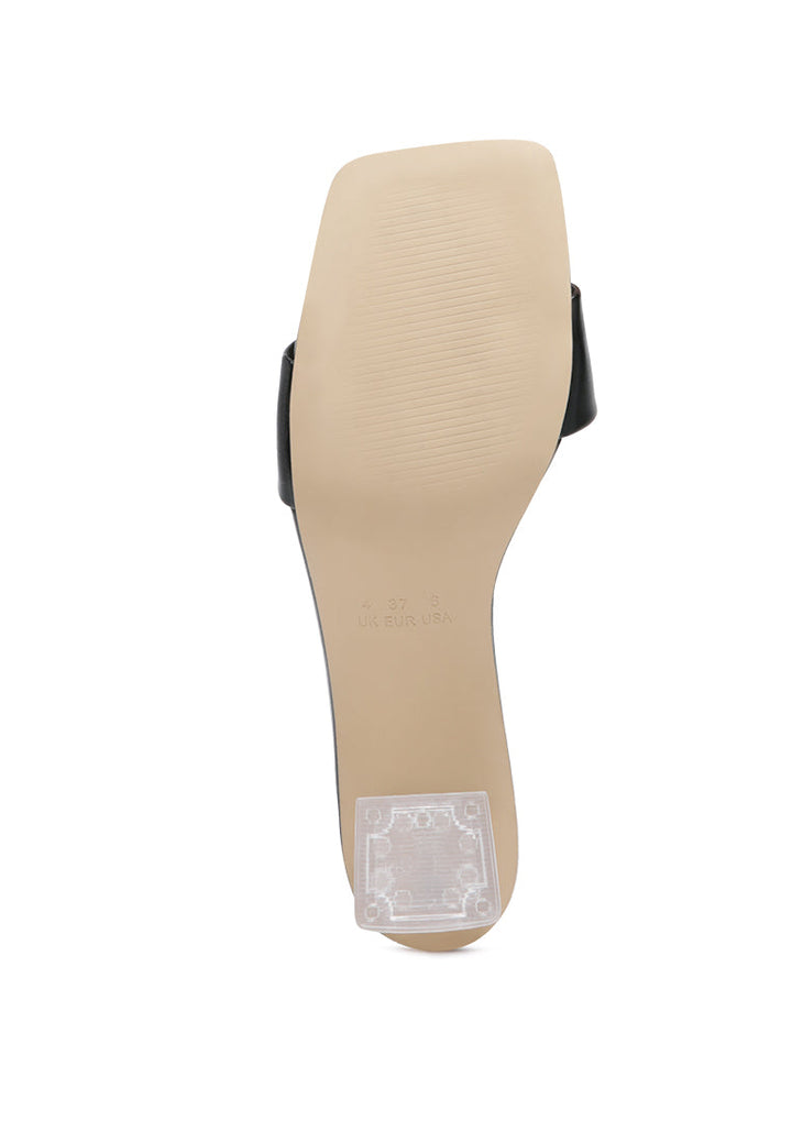 clear block heel sandals#color_black