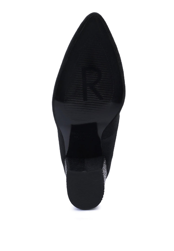 cyber-girl rhinestone block heeled pumps by ruw#color_black