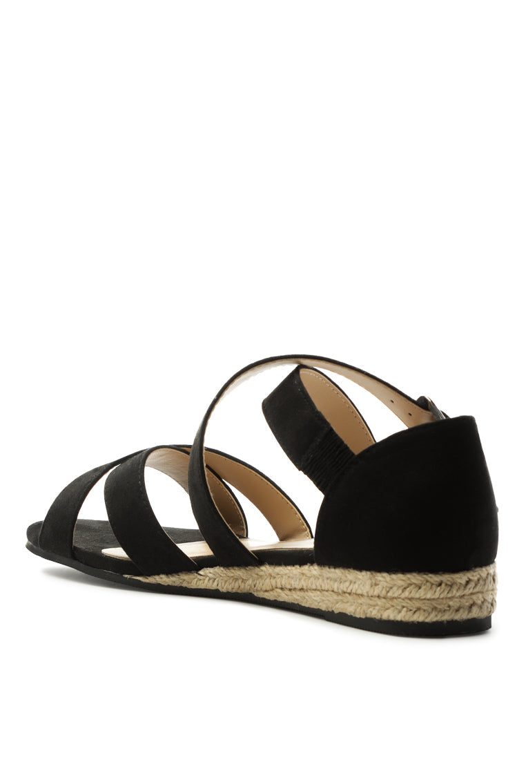 espadrille wedge sandals#color_black