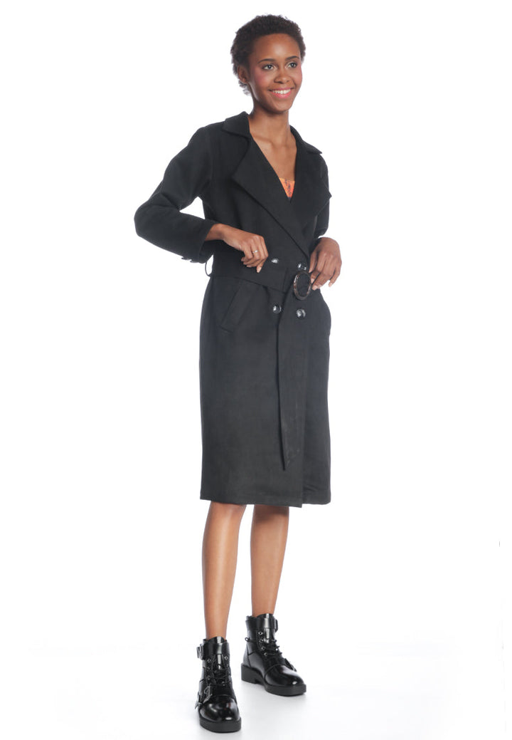 self style suede long jacket#color_black