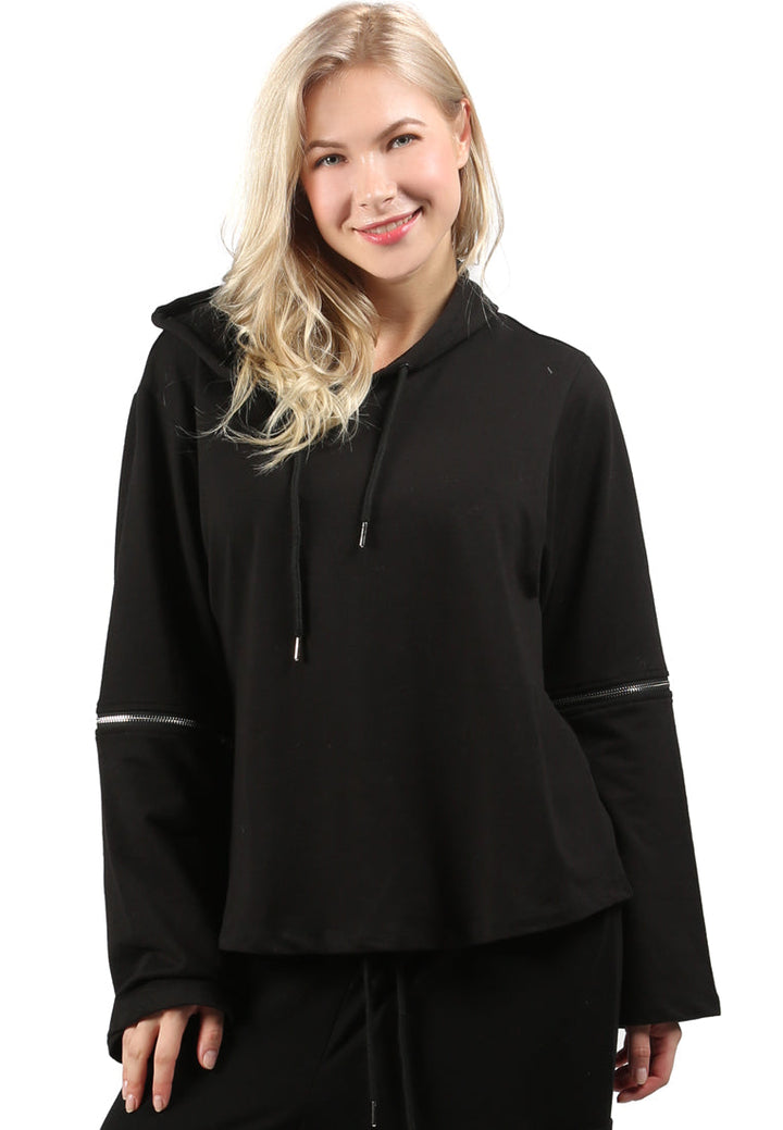 hoodie with drawstring#color_black