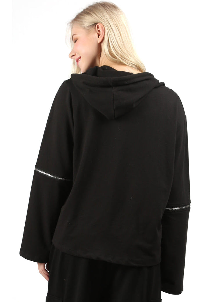 hoodie with drawstring#color_black