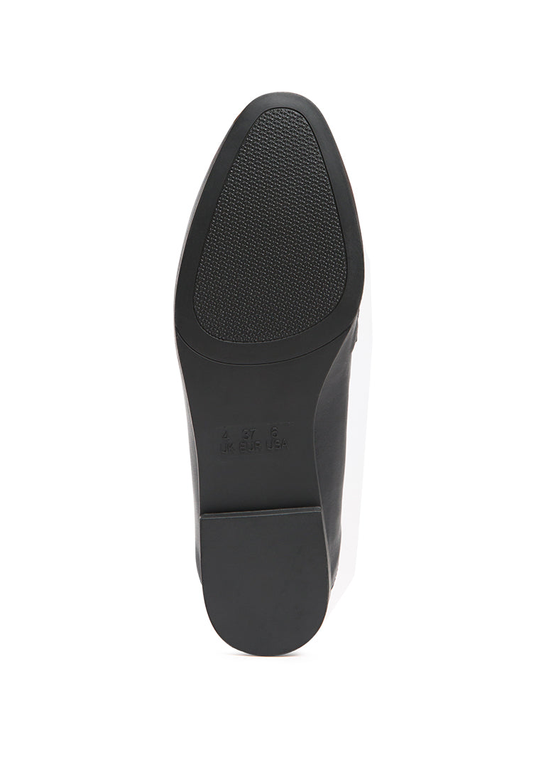 tahiti metallic gold buckle loafers#color_black
