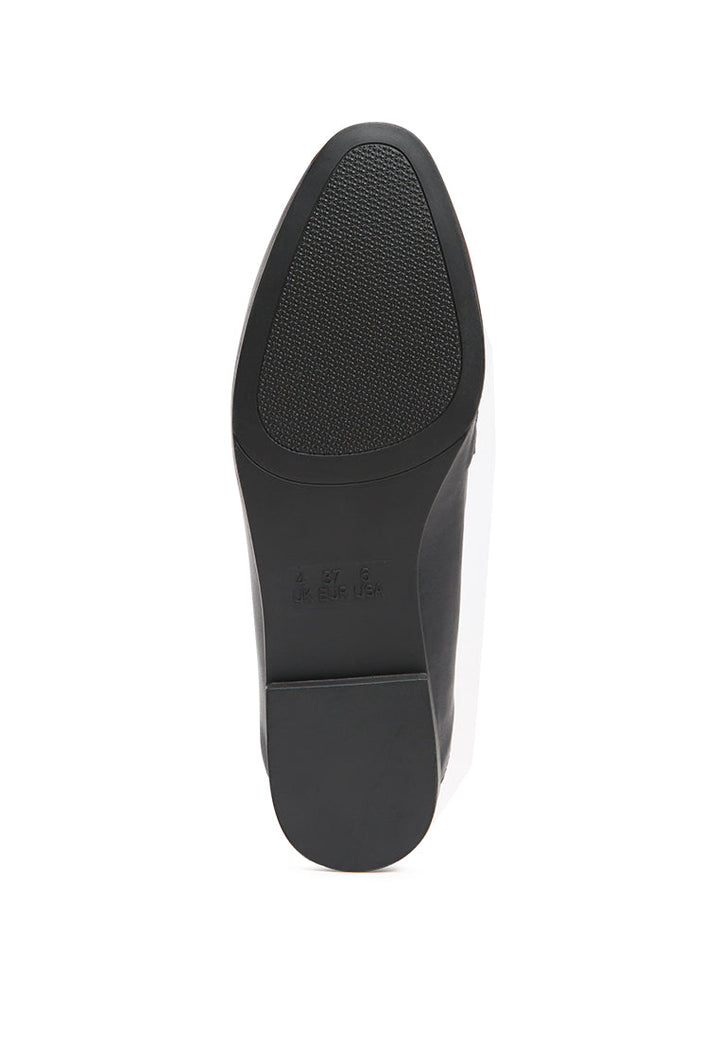 tahiti metallic gold buckle loafers#color_black