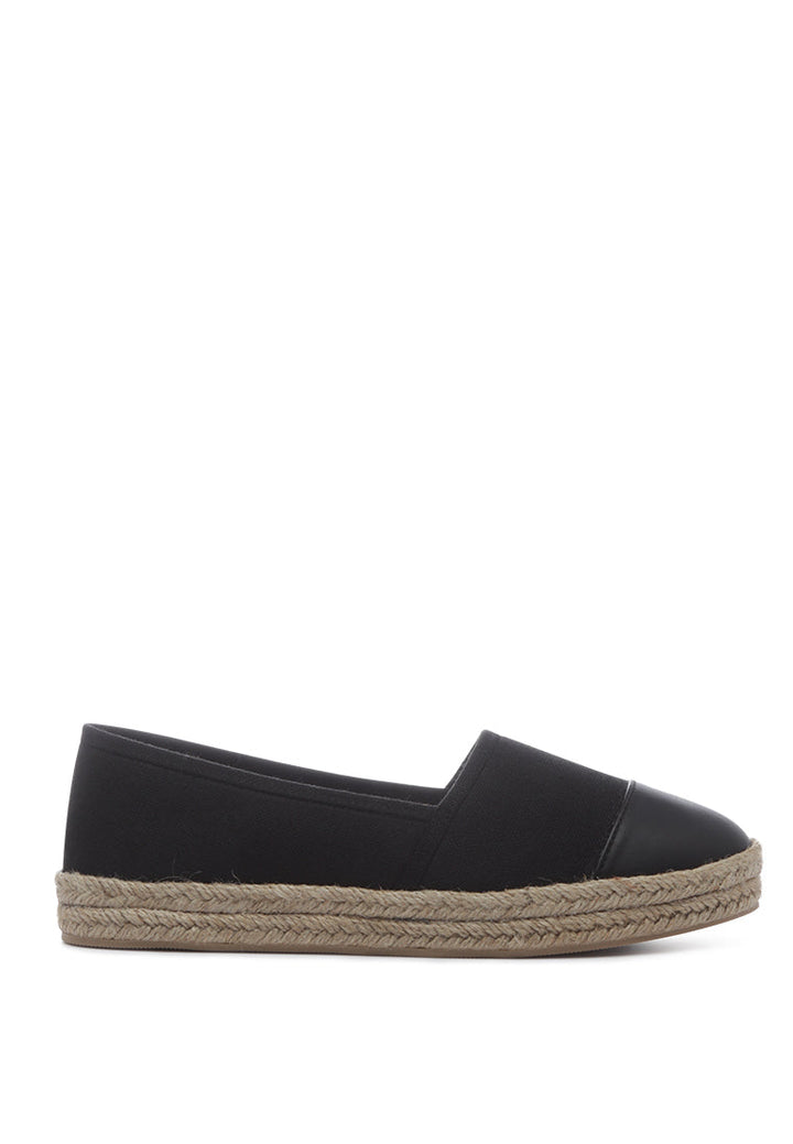 idonia monochrome slip-on espadrilles#color_black