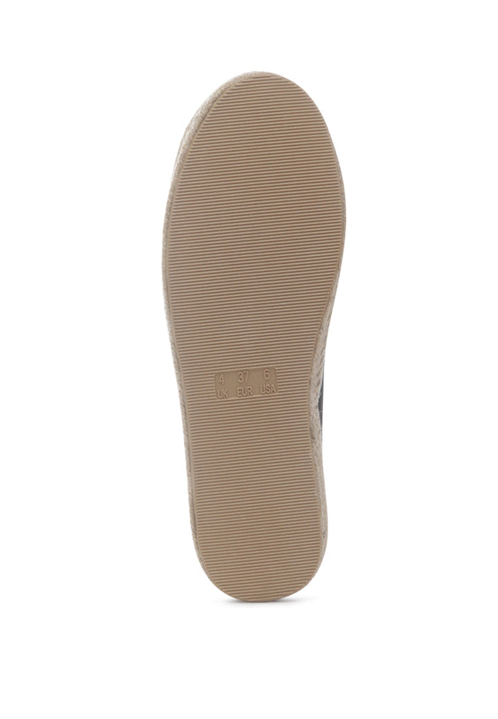 idonia monochrome slip-on espadrilles#color_black