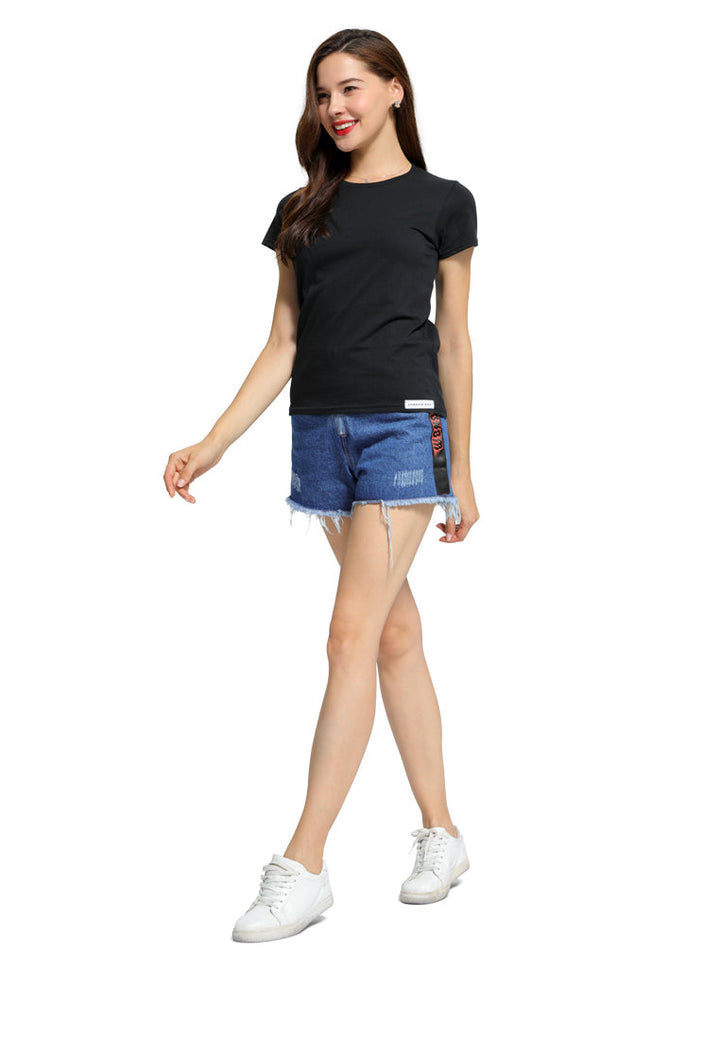 solid round neck t-shirt#color_black