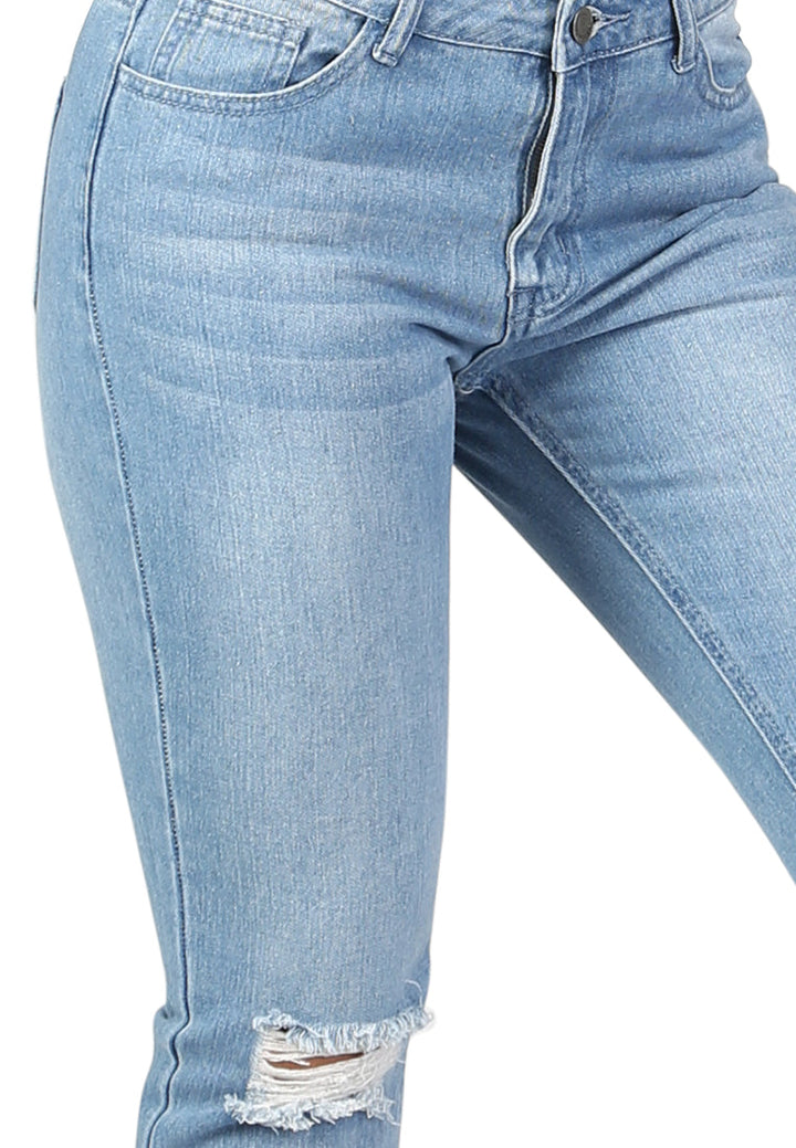 flared distressed jeans#color_blue