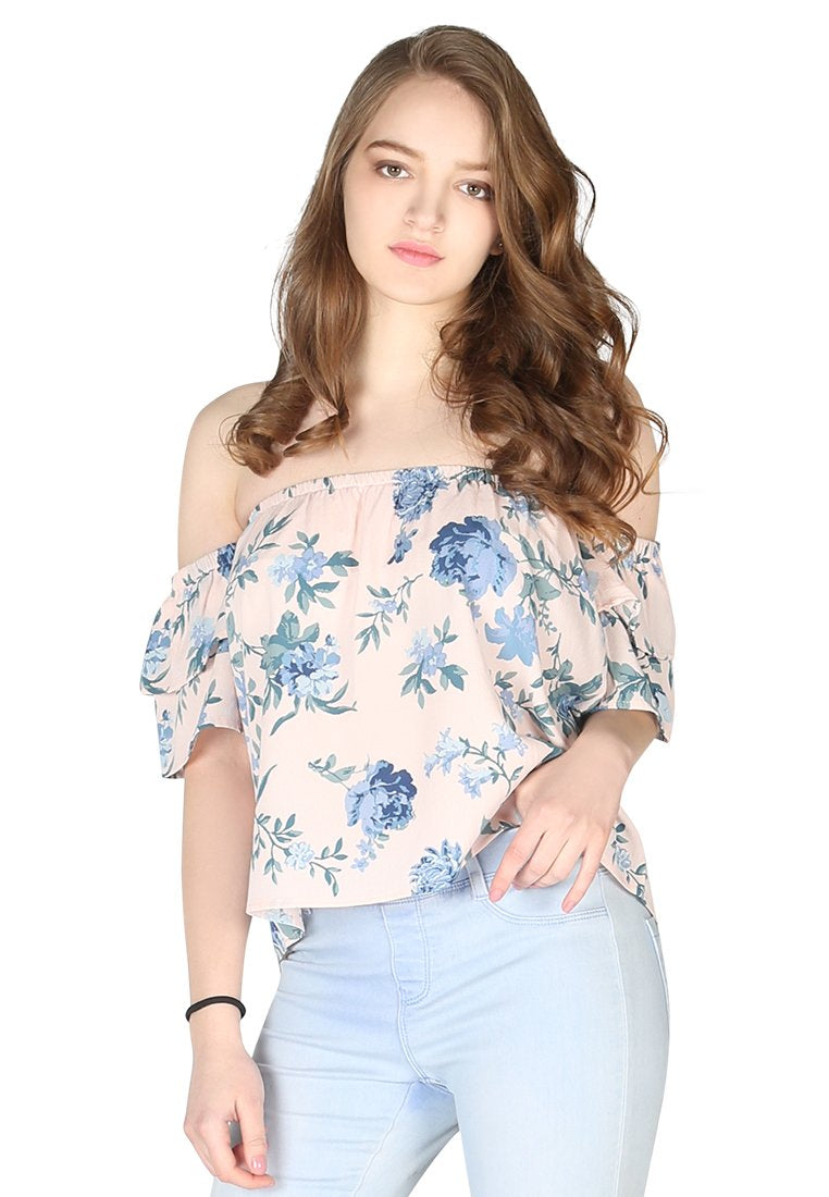 off-shoulder top#color_blue