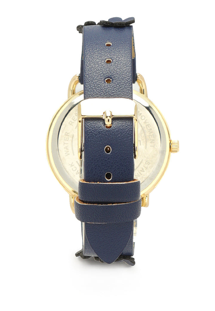 mother of pearl look resin case watch#color_blue