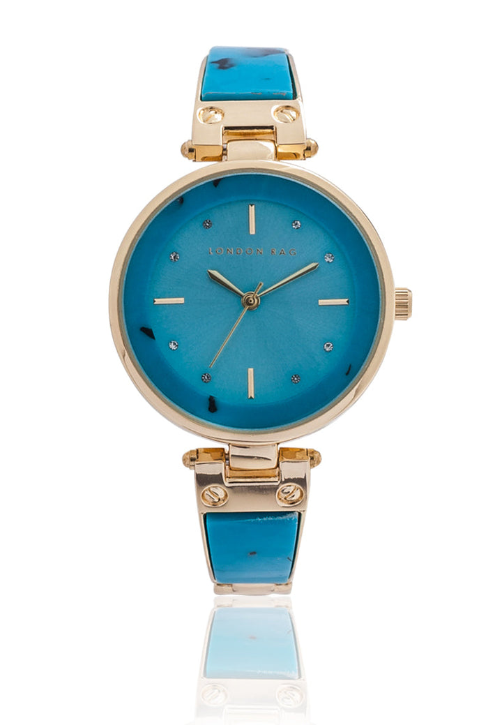 pink womens round dial watch#color_blue
