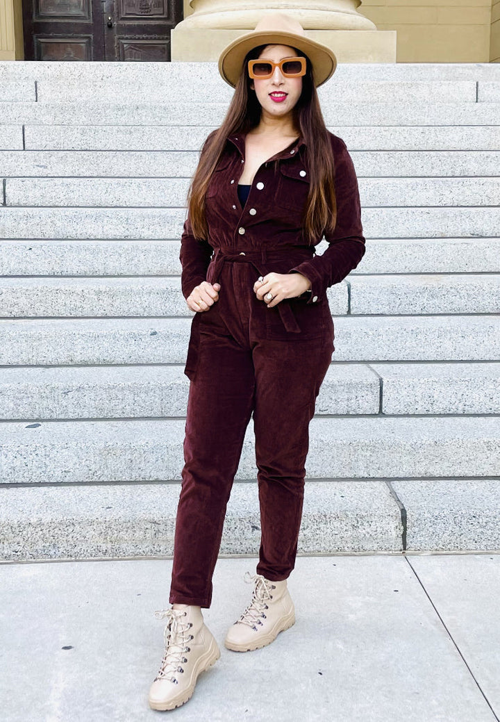 bow tie velvet jumpsuit#color_deep-red