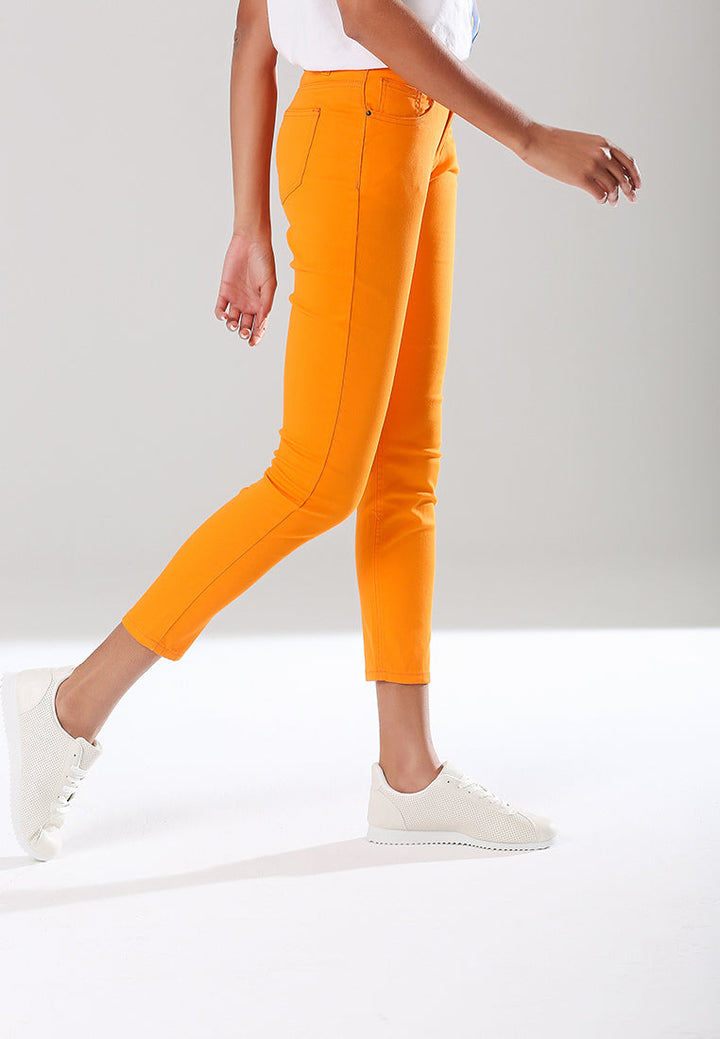 skinny casual pant#color_orange