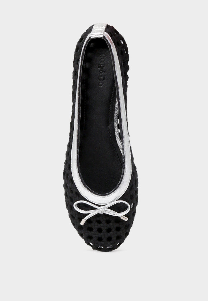 brionna cotton mesh flat ballerinas by ruw#color_black