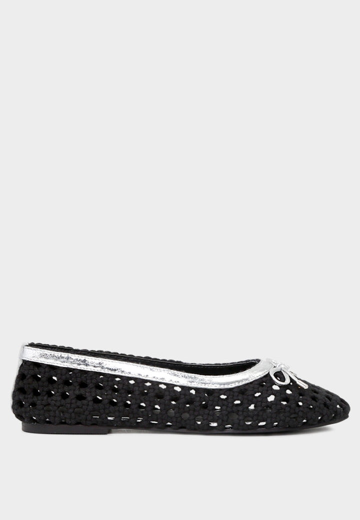 brionna cotton mesh flat ballerinas by ruw#color_black