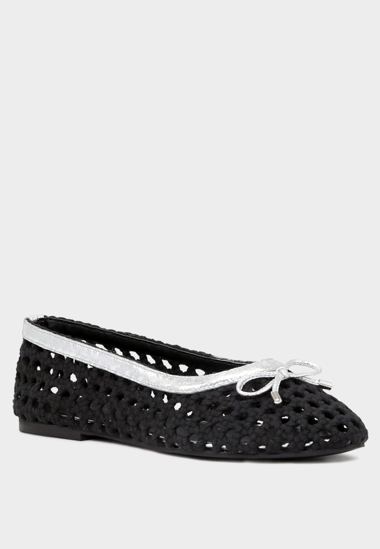 brionna cotton mesh flat ballerinas by ruw#color_black