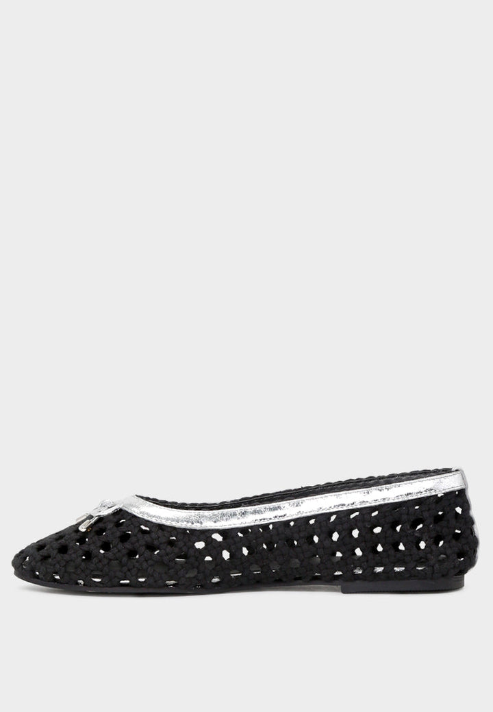 brionna cotton mesh flat ballerinas by ruw#color_black
