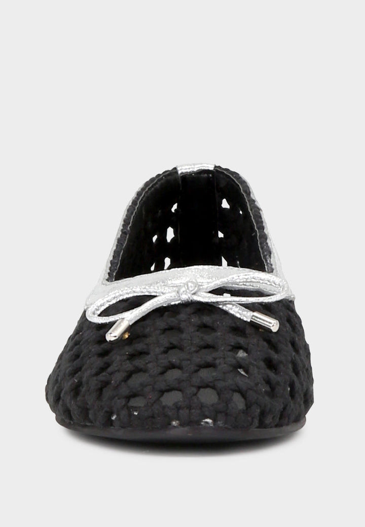 brionna cotton mesh flat ballerinas by ruw#color_black