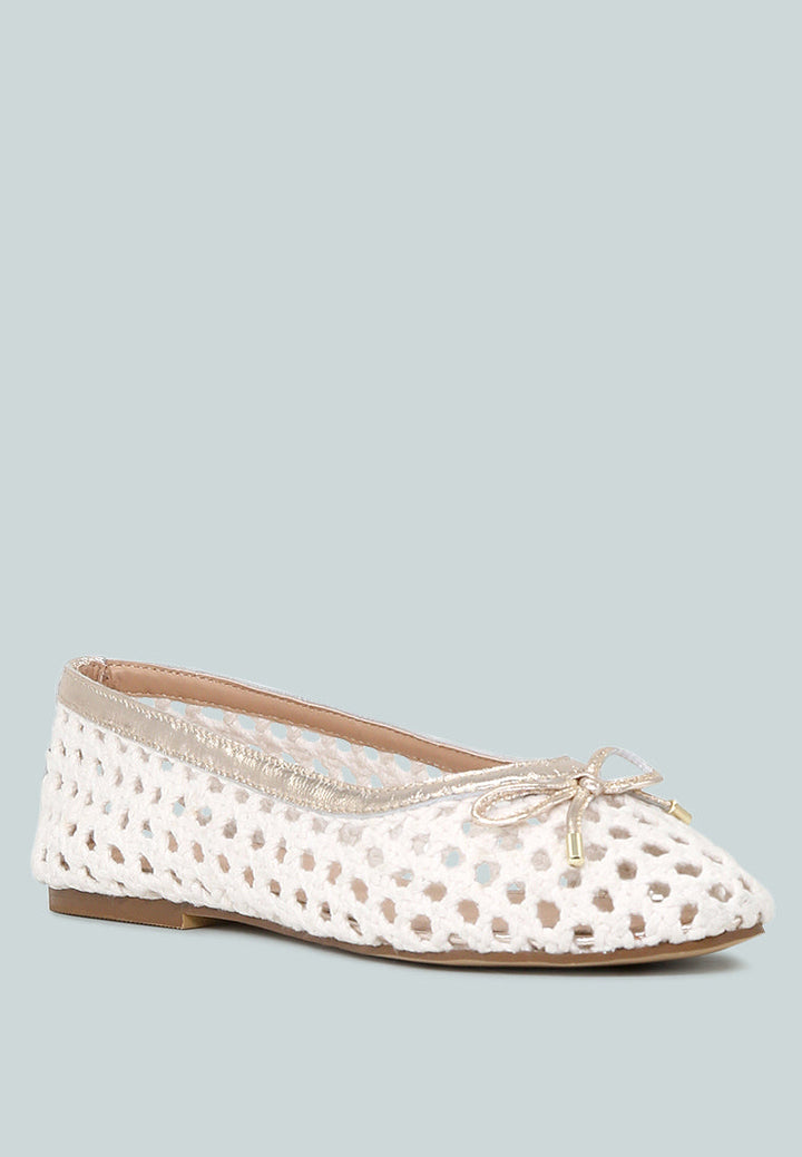 brionna cotton mesh flat ballerinas by ruw#color_white