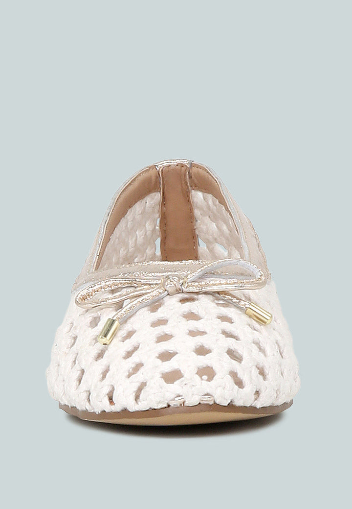 brionna cotton mesh flat ballerinas by ruw#color_white