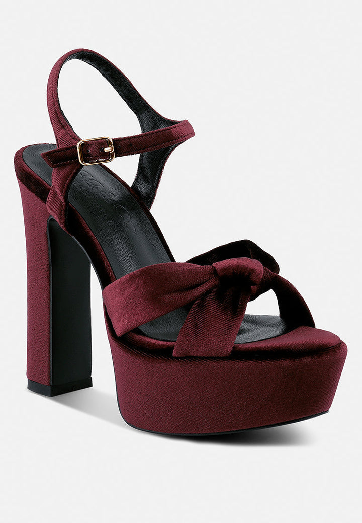 liddel platform heel sandals by ruw#color_burgundy