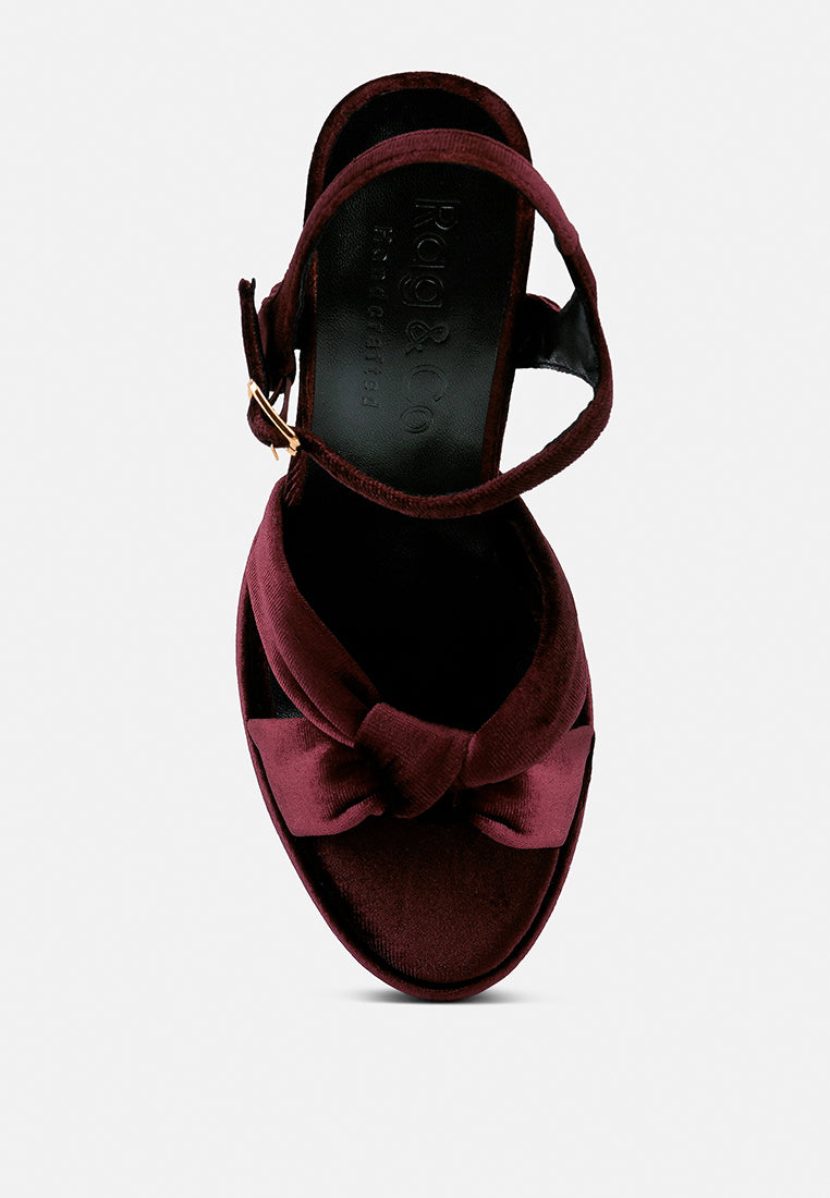 liddel platform heel sandals by ruw#color_burgundy