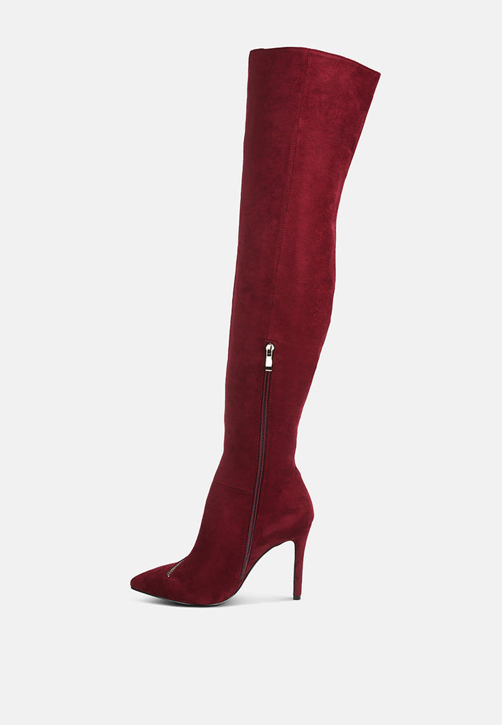 tsarina zip around long boot by ruw#color_burgundy