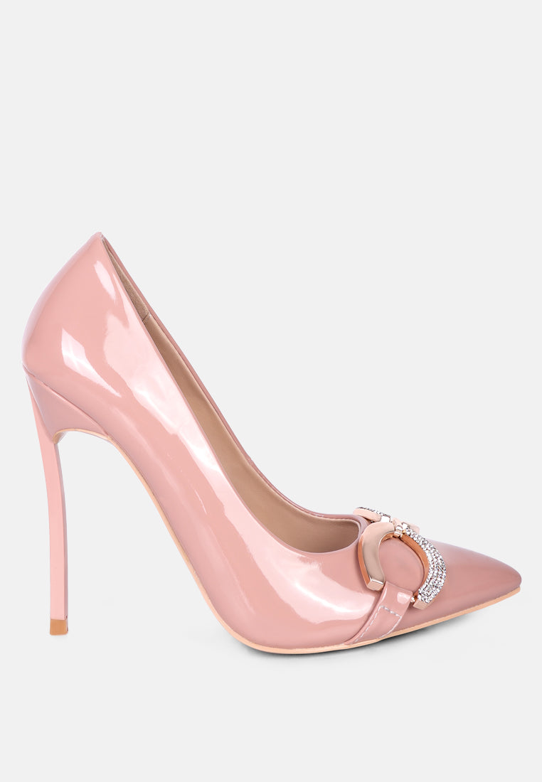 cocktail buckle embellished stiletto pump shoes by ruw#color_blush