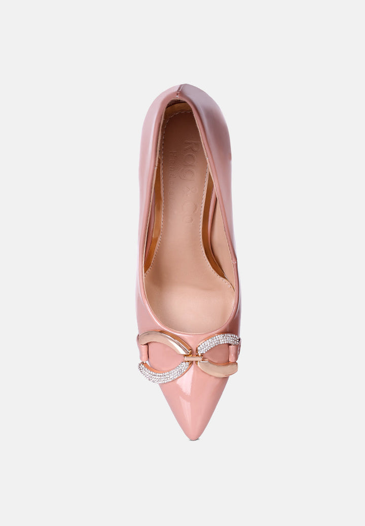 cocktail buckle embellished stiletto pump shoes by ruw#color_blush