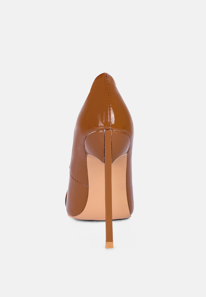 cocktail buckle embellished stiletto pump shoes by ruw#color_camel