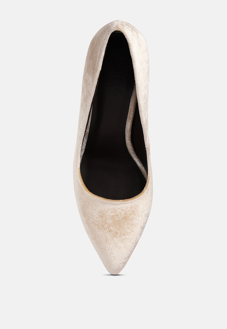cyber-girl rhinestone block heeled pumps by ruw#color_champagne