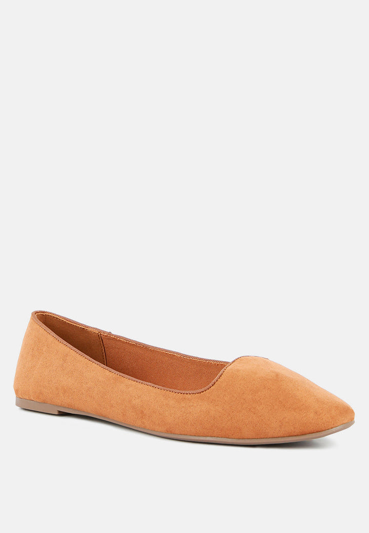 eyeore microfiber casual ballerinas by ruw#color_camel