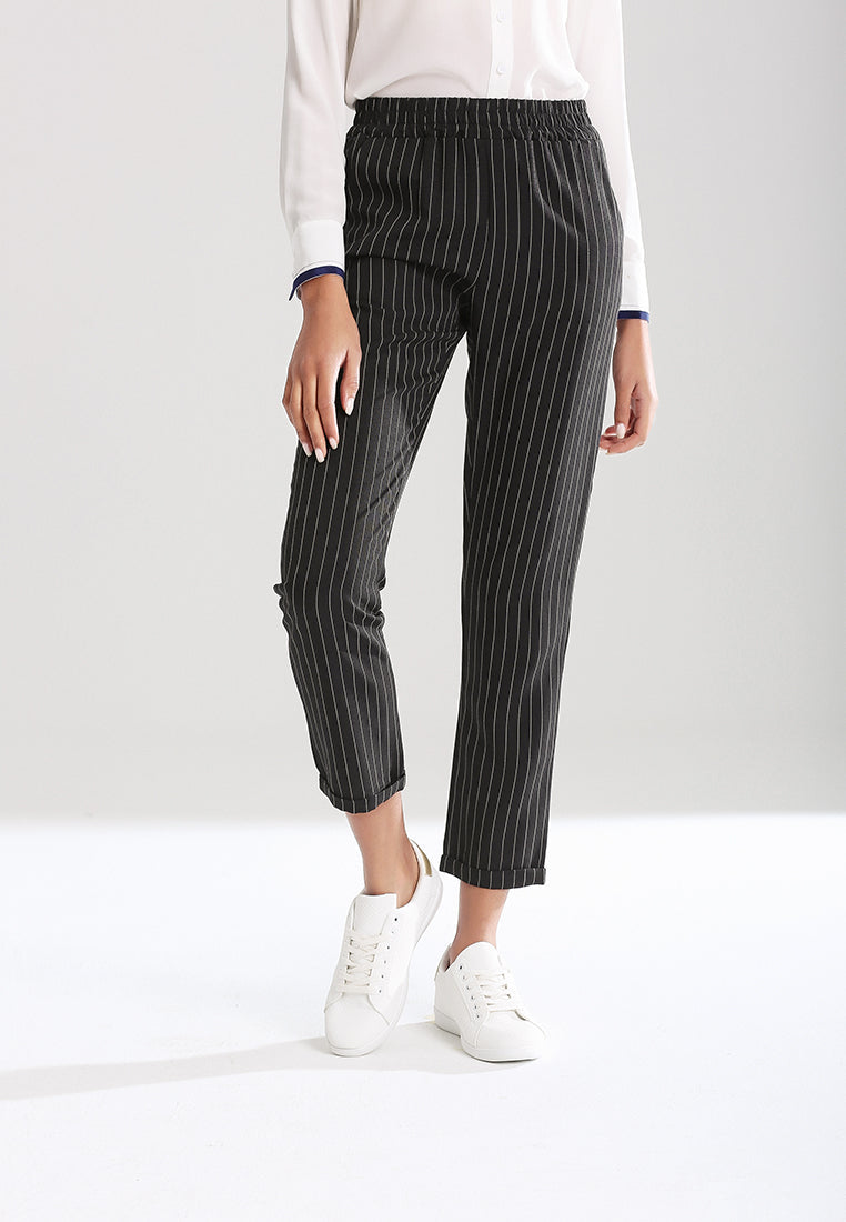 straight cut trousers#color_black