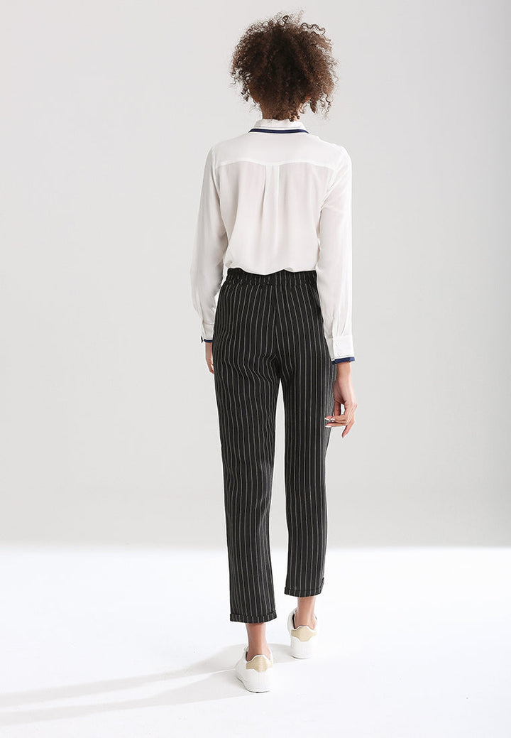 straight cut trousers#color_black