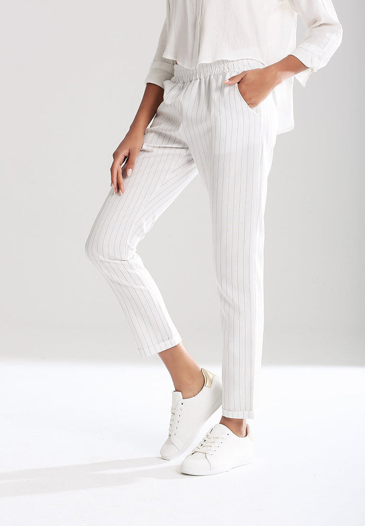 straight cut trousers#color_white