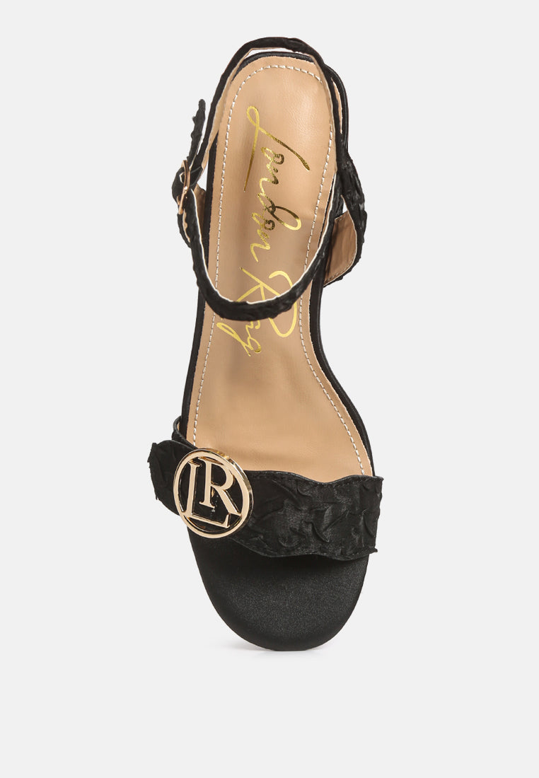chaplet textured block heel sandals by ruw#color_black