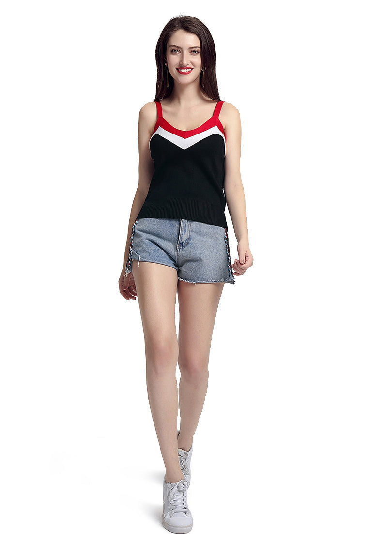 contrast strap top#color_black
