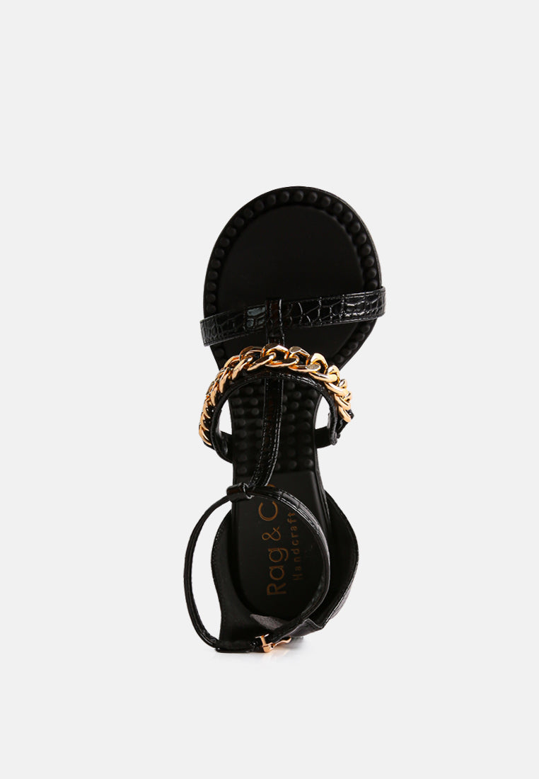 dakota metal chain mid heel sandals by ruw#color_black