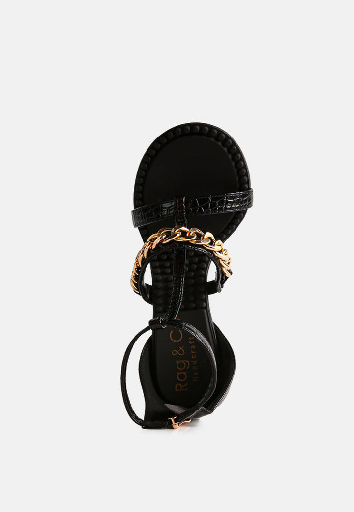dakota metal chain mid heel sandals by ruw#color_black