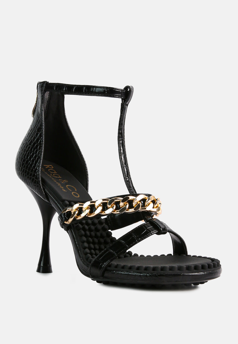 dakota metal chain mid heel sandals by ruw#color_black