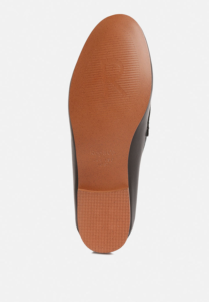 dareth horsebit flat heel loafers by ruw#color_black