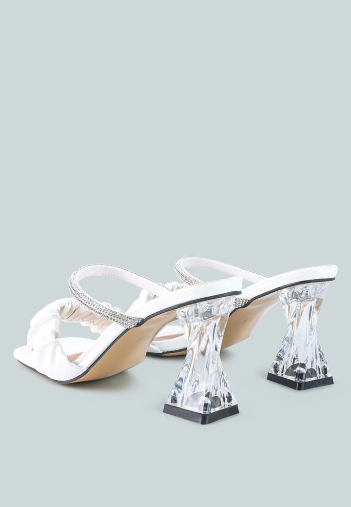 date look clear heel rhinestone sandals by ruw#color_white