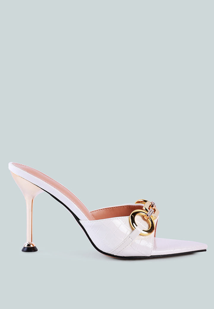 drippin hot croc patent faux leather sandals by ruw#color_white