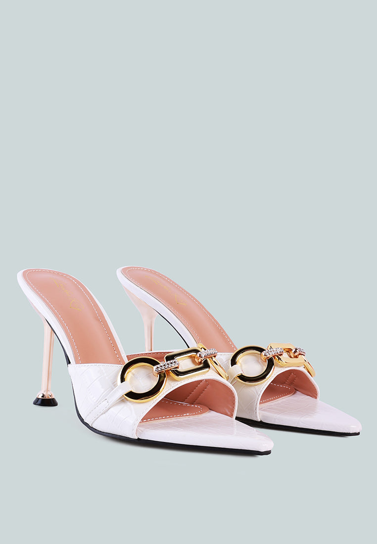 drippin hot croc patent faux leather sandals by ruw#color_white