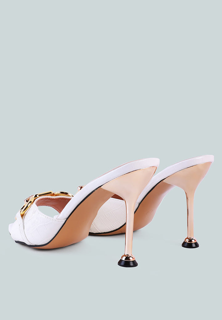 drippin hot croc patent faux leather sandals by ruw#color_white