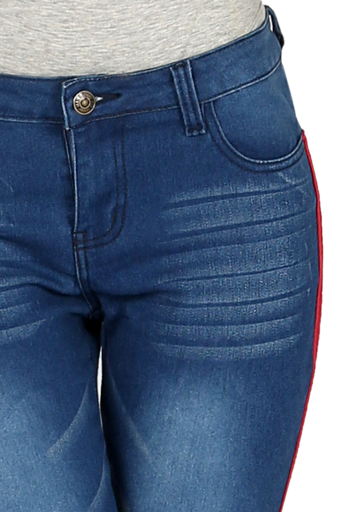 stretchable tight pant#color_dark-blue