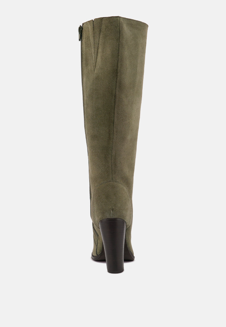 street-slay antique heeled calf boot by ruw#color_olive