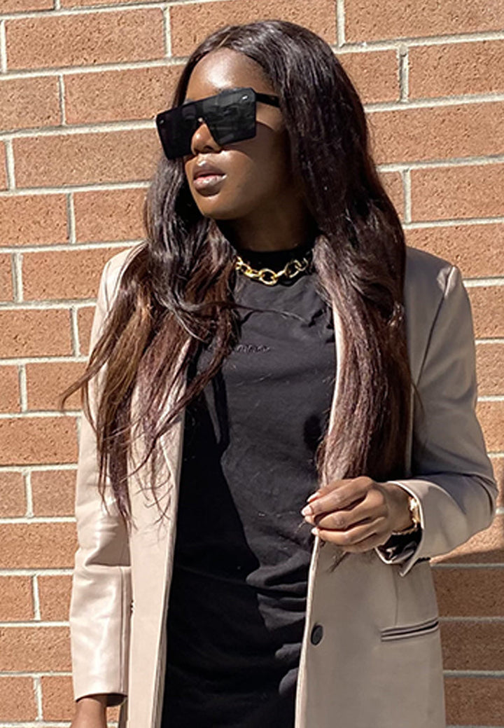 day star oversized square frame sunglasses#color_black